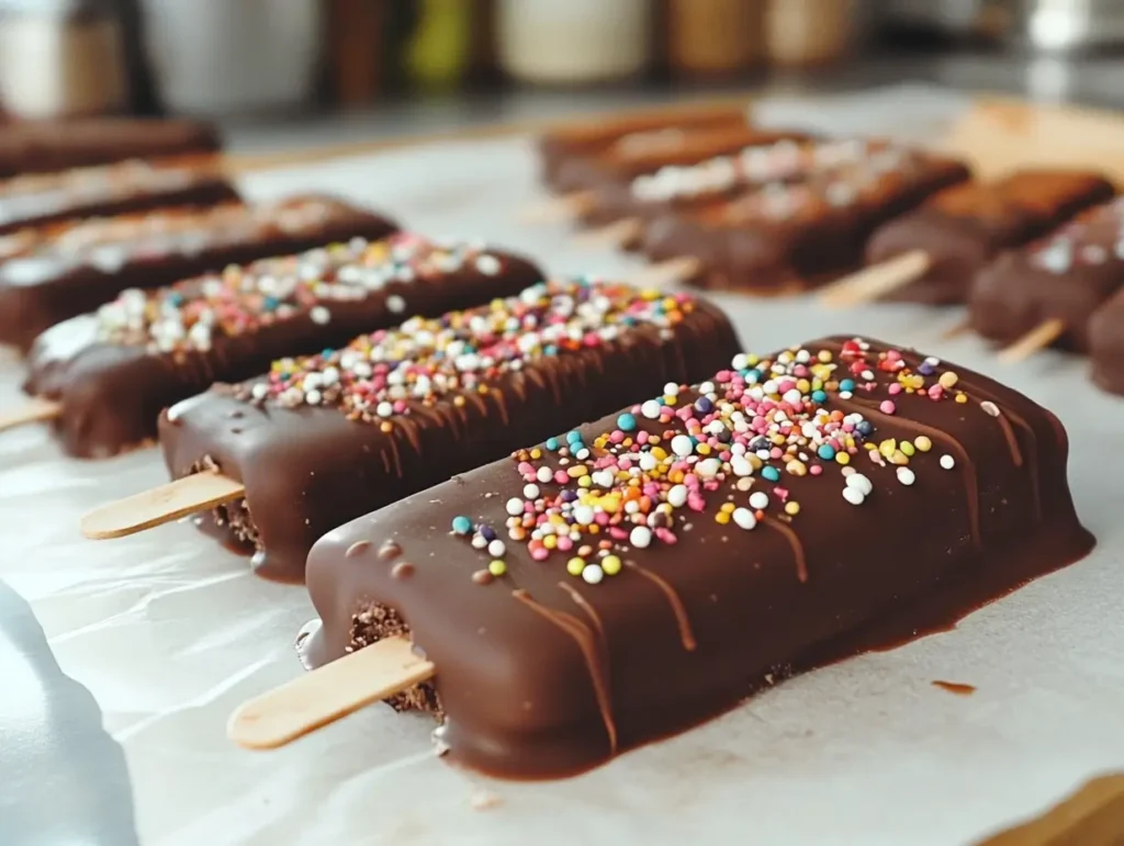 Homemade Eskimo Pie Popsicle 