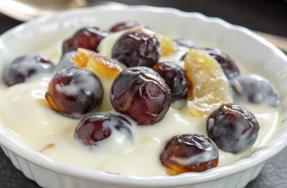 Sour Cream Burnt Grapes