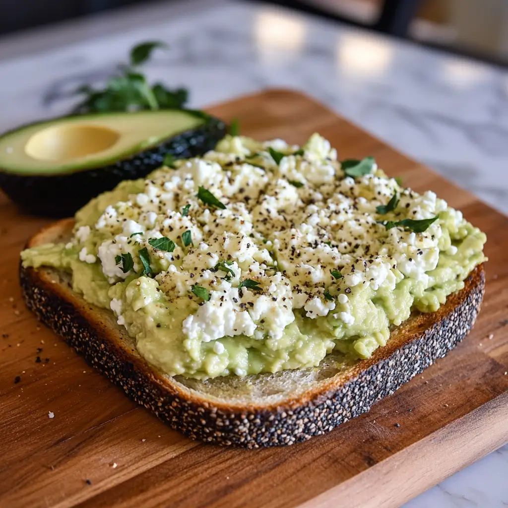 Avocado Toast with Cottage Cheese recipe