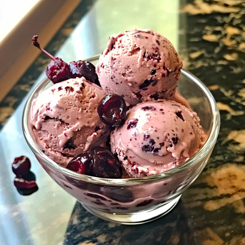 Black Cherry Coffee Ice Cream Flavor