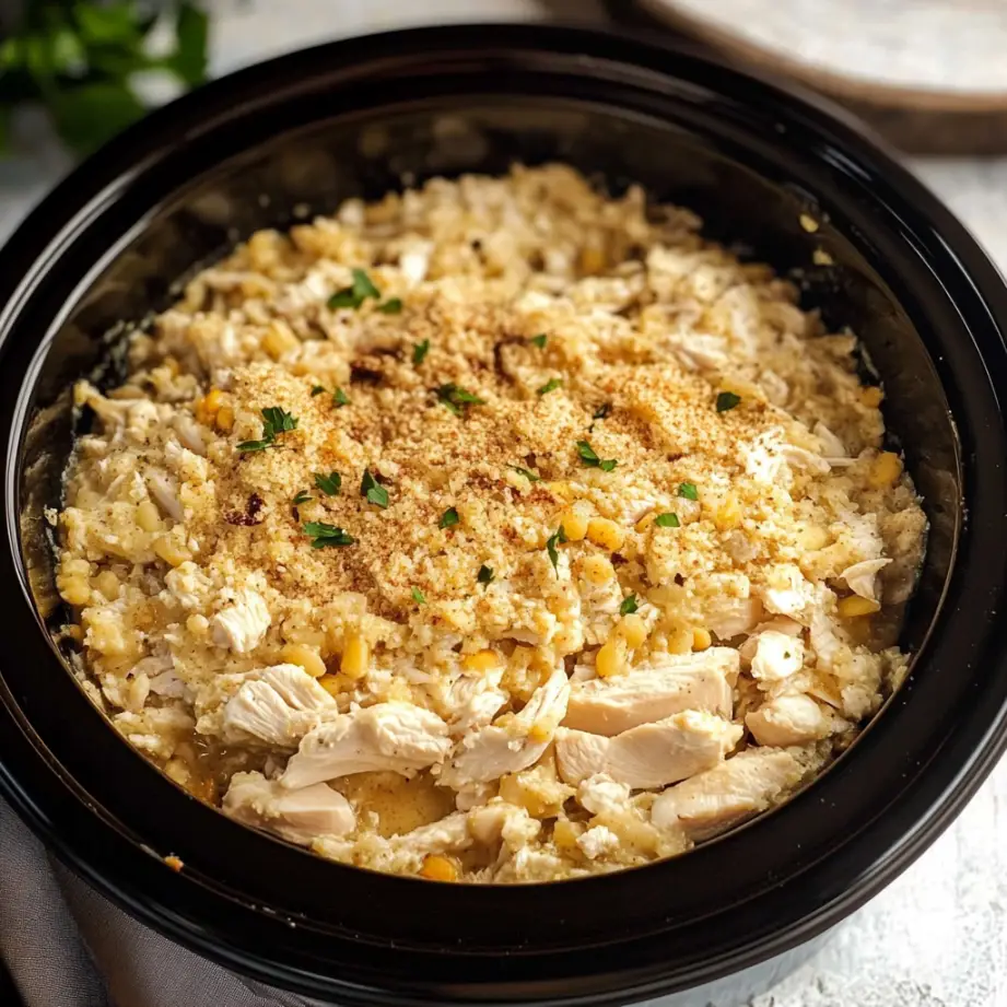 Crockpot Chicken And Dressing recipe