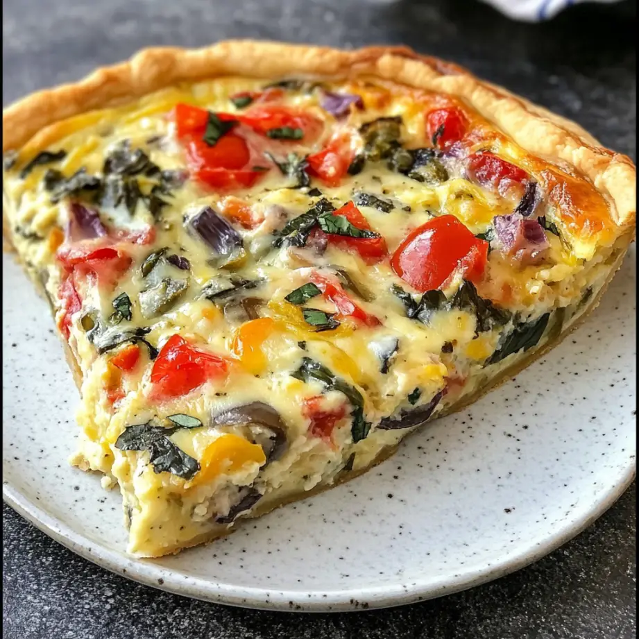 Slice of Mediterranean Quiche 