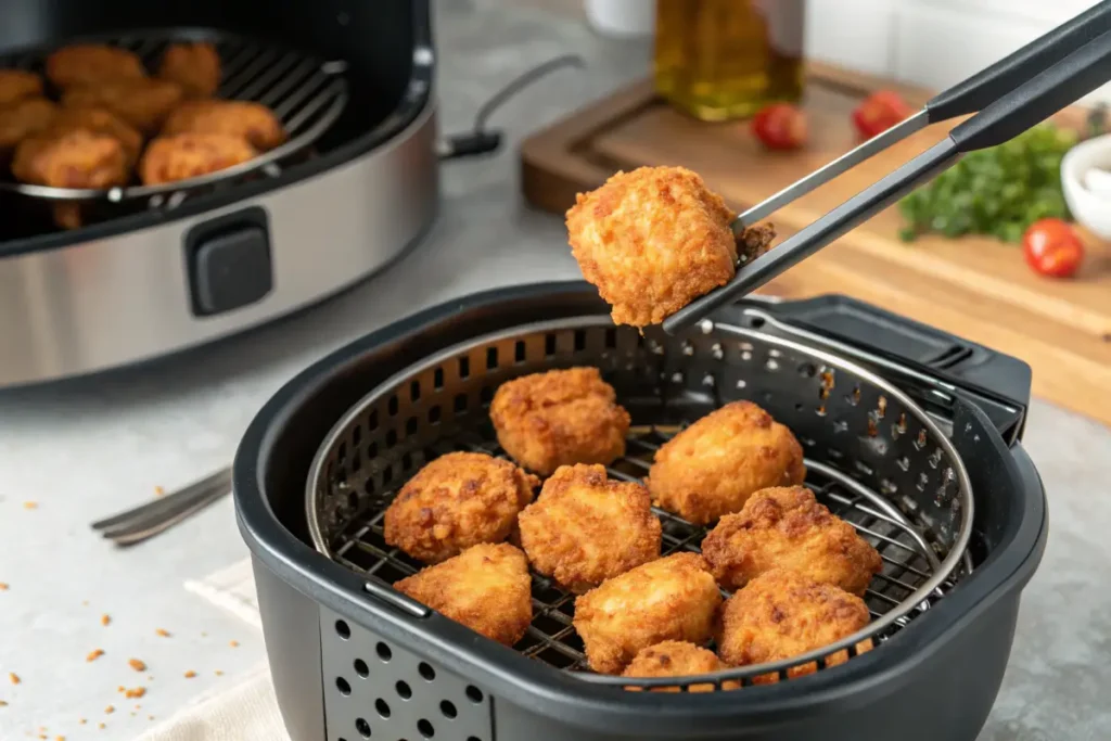 chicken bites in air fryer preparation