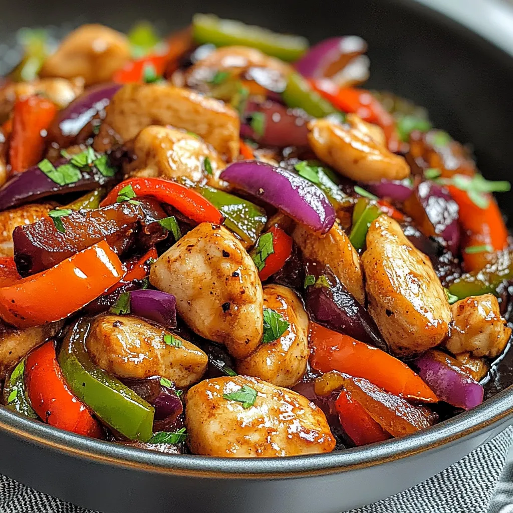 chicken with peppers and onions 