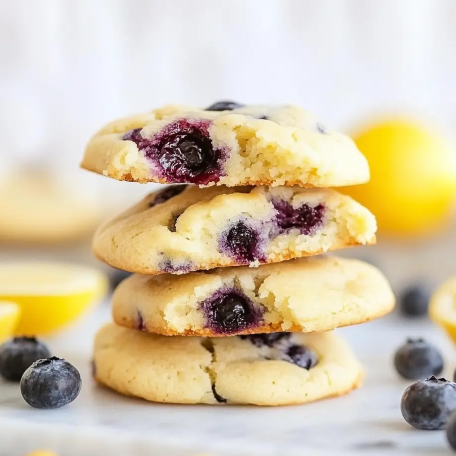 lemon blueberry cookie dish