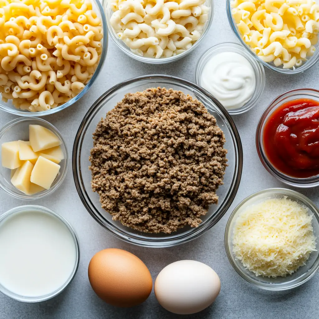 mac and cheese meatloaf casserole ingredients