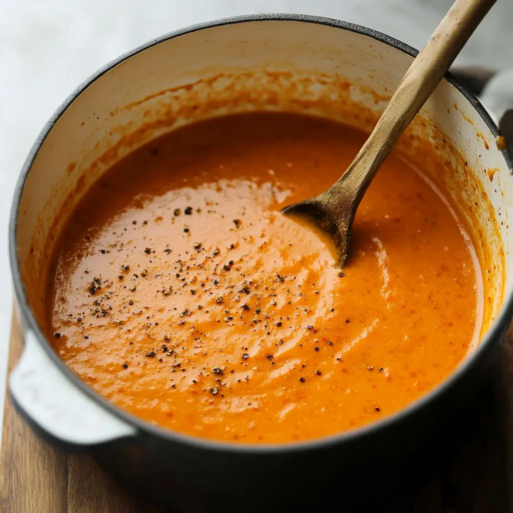 roasted red pepper gouda soup