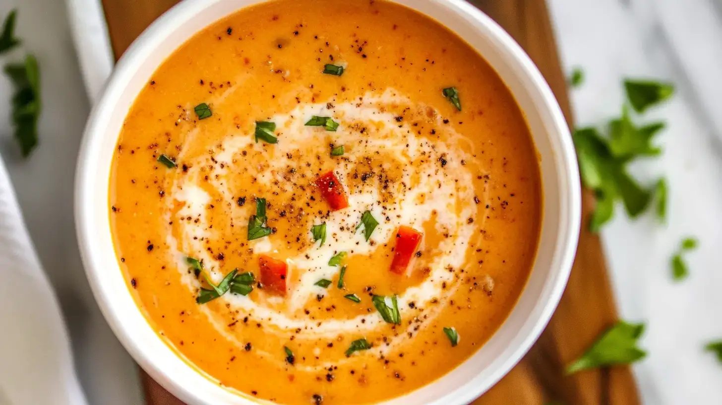 roasted red pepper gouda soup