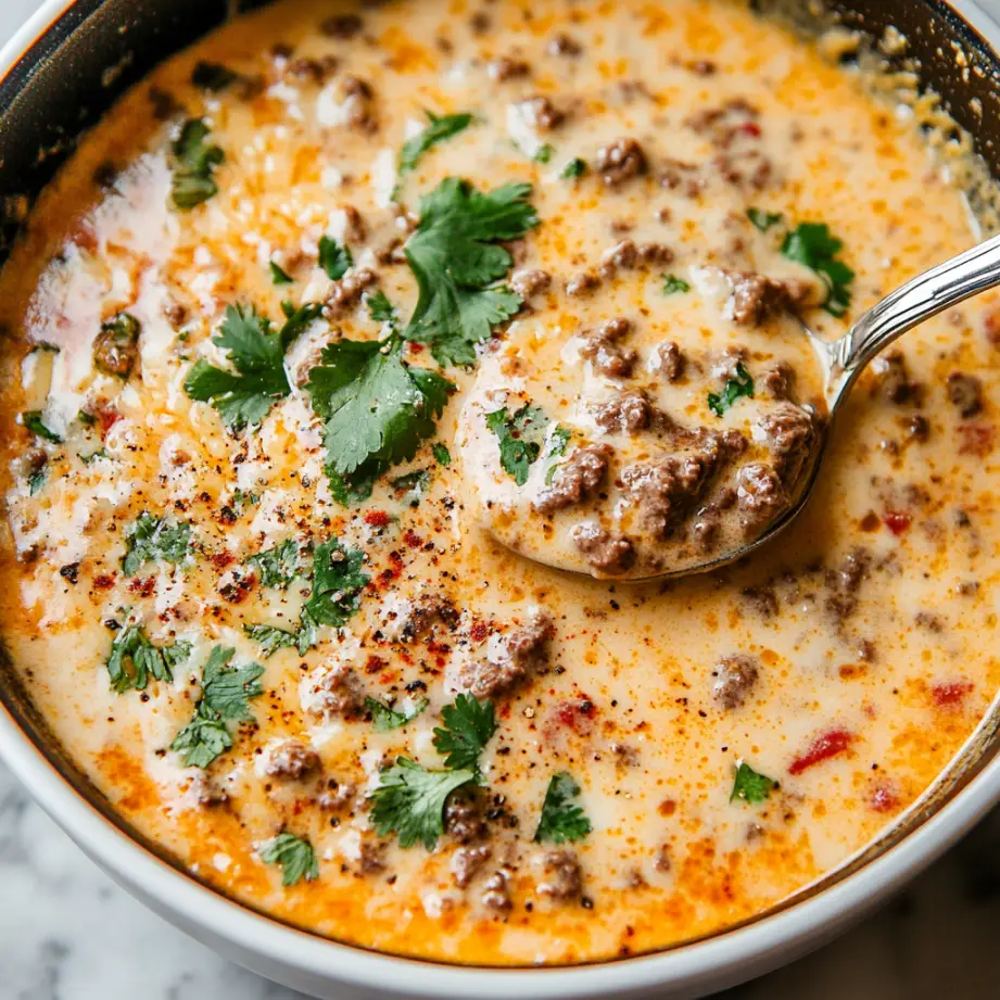 ground beef cheese dip