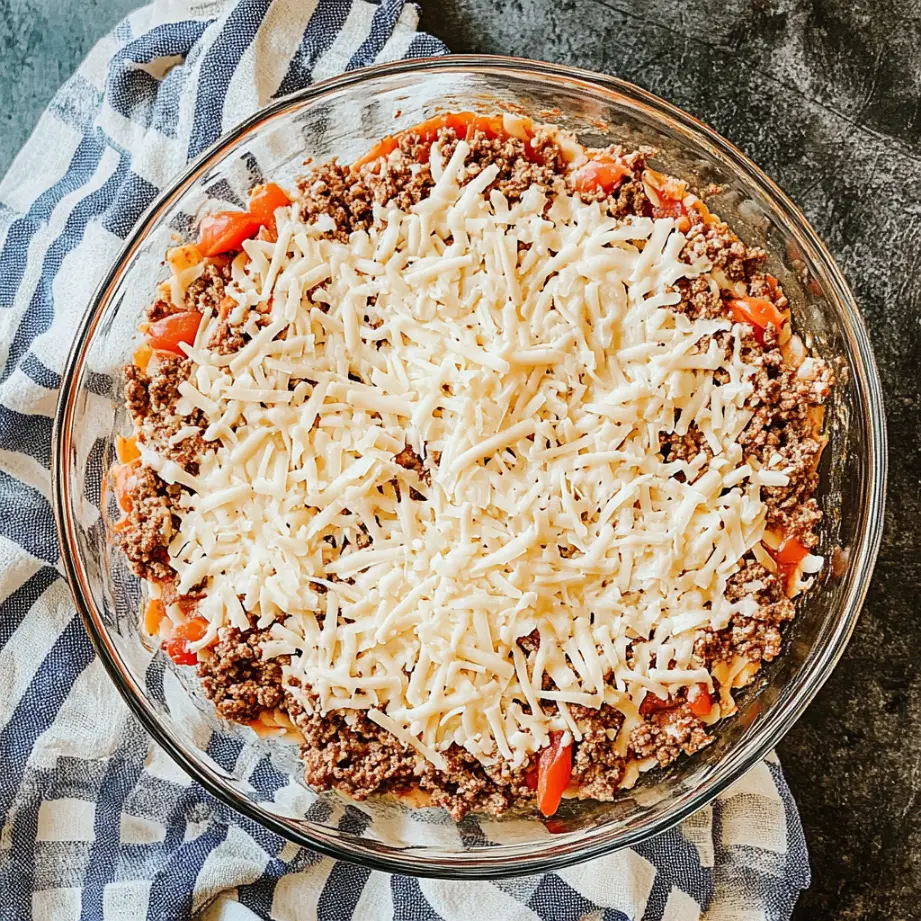 ground beef, cheese and tomatoes