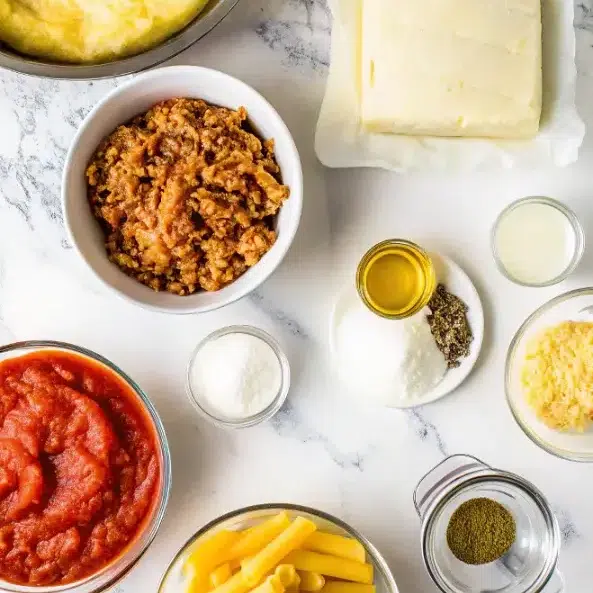 Baked Ziti Pizza ingredients